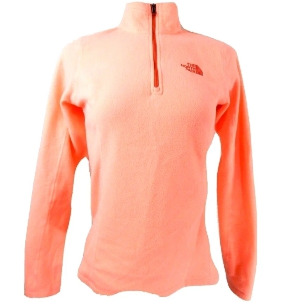 The North Face Neon Peach 1/4 Zip Fleece